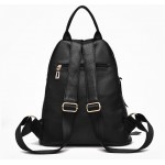 Pink Black Gold Zipper Fashion Vintage School Funky Bag Backpack
