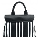 Black White Piano Keyboard Zebra Boston Bag Handbag