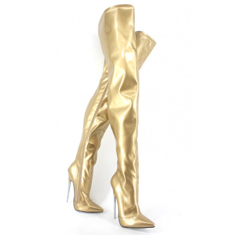 gold long boots