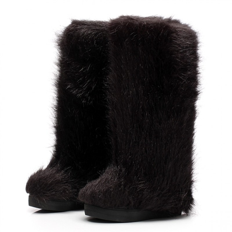 Black snow boots for men,viking boots, yeti boots, furry snow boots, winter  boot