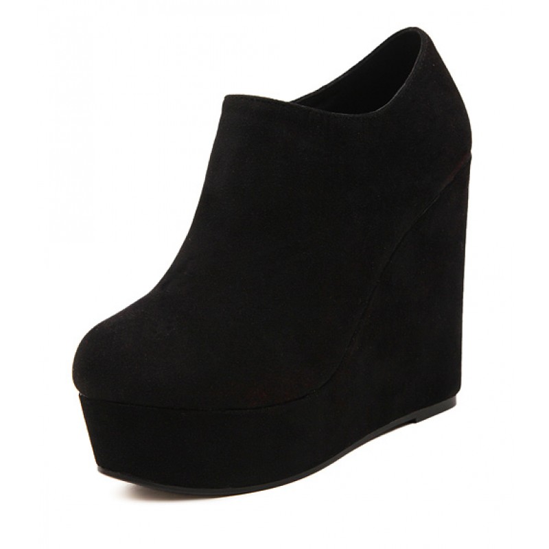 Louis Vuitton Patti Wedge Ankle Boots in Black Leather — UFO No More