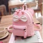 Pink White Bow Mouse Ears Mini Backpack Cross Body Bag