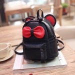 Black Red Bow Mouse Ears Mini Backpack Cross Body Bag