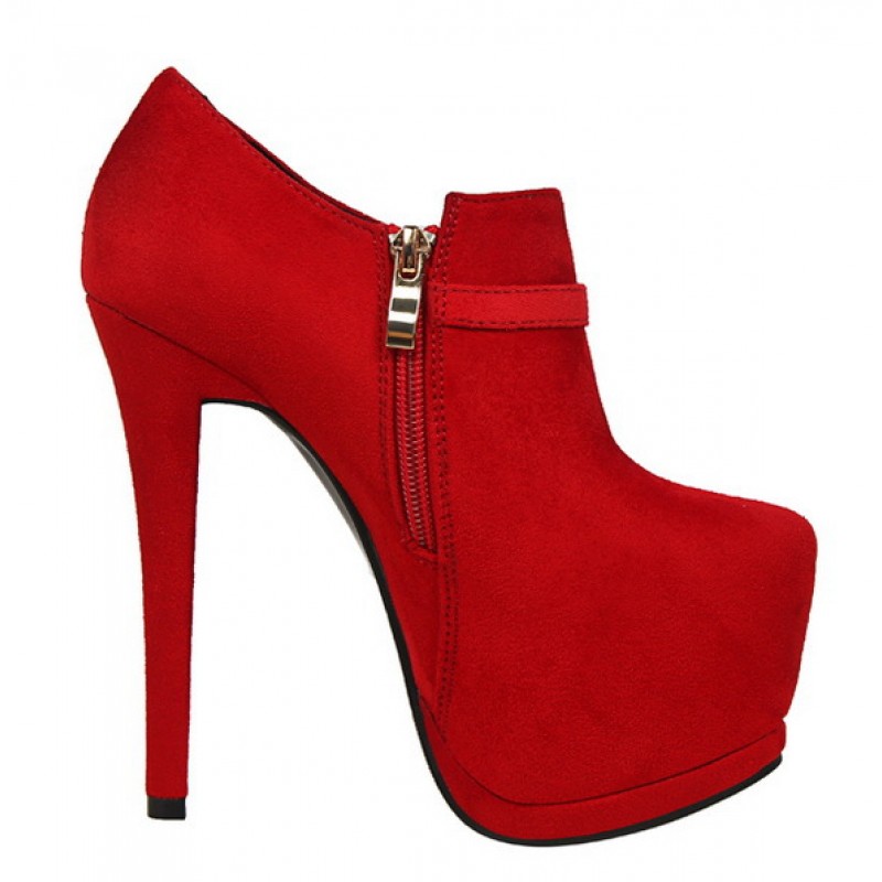 ZEYZANI Designer Boots and Shoes, Blk Suede Red Bottom-Stiletto Pumps