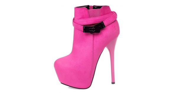 pink suede heels