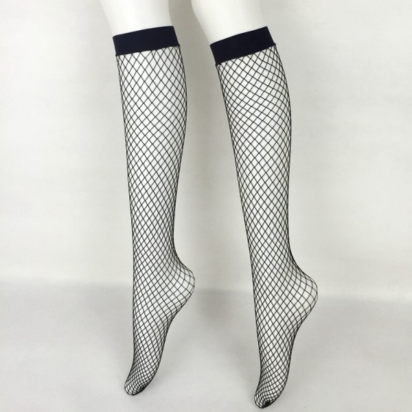 Black Big Fish Net Fishnet Lolita Punk Rock Gothic Long Knee Socks