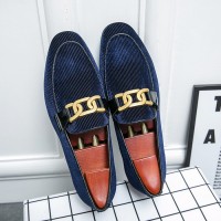 Men's Gold Chain Loafers