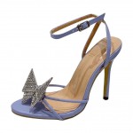 Blue Diamantes Butterfly Gown High Stiletto Heels Shoes Sandals 