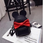 Black Red Giant Bow Mouse Ears Mini Backpack Cross Body Bag