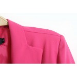 Black Pink Orange Long Sleeves Womens Boyfriend Blazer Suit Jacket Coat