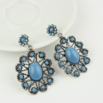 Blue Vintage Gemstones Bohemian Earrings Ear Drops