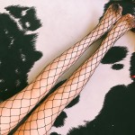 Black Big Fish Net Fishnet Lolita Punk Rock Gothic Long Socks Tights Stockings