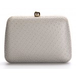 Grey Vintage Hollow Out Pink Bow Glamorous Evening Clutch Purse Jewelery Box