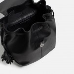 White Black Tassels Vintage School Punk Rock Bag Backpack