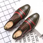 Brown Red Lace Up Oxfords Mens Dappermen Dapper Prom Shoes