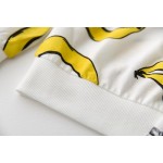 White Yellow Bananas Cartoon Long Sleeve Sweatshirts Tops