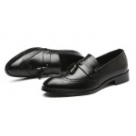Black Tassels Croc Mens Loafers Dress Dapper Man Shoes Flats