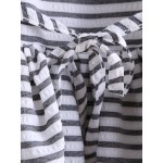 Black White Stripes Lines Round Neck Sleeveless Shirt Top