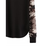 Black Camouflage Military Army Long Sleeve Sweatshirt