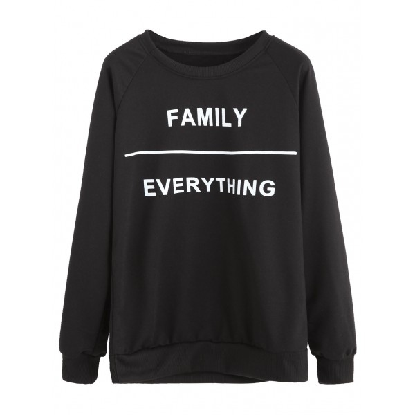 Black Family Everything Long Sleeves Sweatshirt
