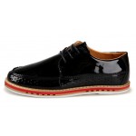 Black Glossy Patent Leather Lace Up Mens Classy Oxfords Dresss Shoes
