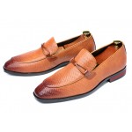 Brown Bow Dapperman Oxfords Business Mens Loafers Flats Dress Shoes