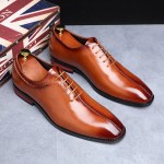 Brown Lace Up Dapperman Oxfords Business Mens Loafers Flats Dress Shoes