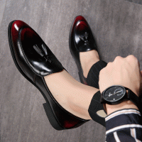 mens burgundy loafers with tassels