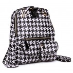 Black White Houndstooth Checkers Gothic Punk Rock Backpack