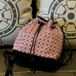 White Pink Purple Triangle Geometric Bucet Cross Body Strap Bag Handbag