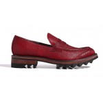 Burgundy Leather Platforms Mens Oxfords Loafers Dress Shoes