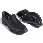Black Leather Platforms Mens Oxfords Loafers Dress Shoes