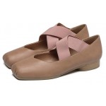 Pink Cross Straps Ballets Ballerina Flats Shoes