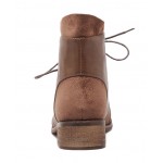 Brown Vintage Combat Military Boots Shoes 