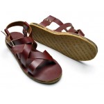 Brown Straps Camouflage Sole Slingback Mens Roman Gladiator Sandals