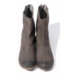 Khaki Suede Leather Vintage Round Head Grunge Mens Boots Bootie Shoes