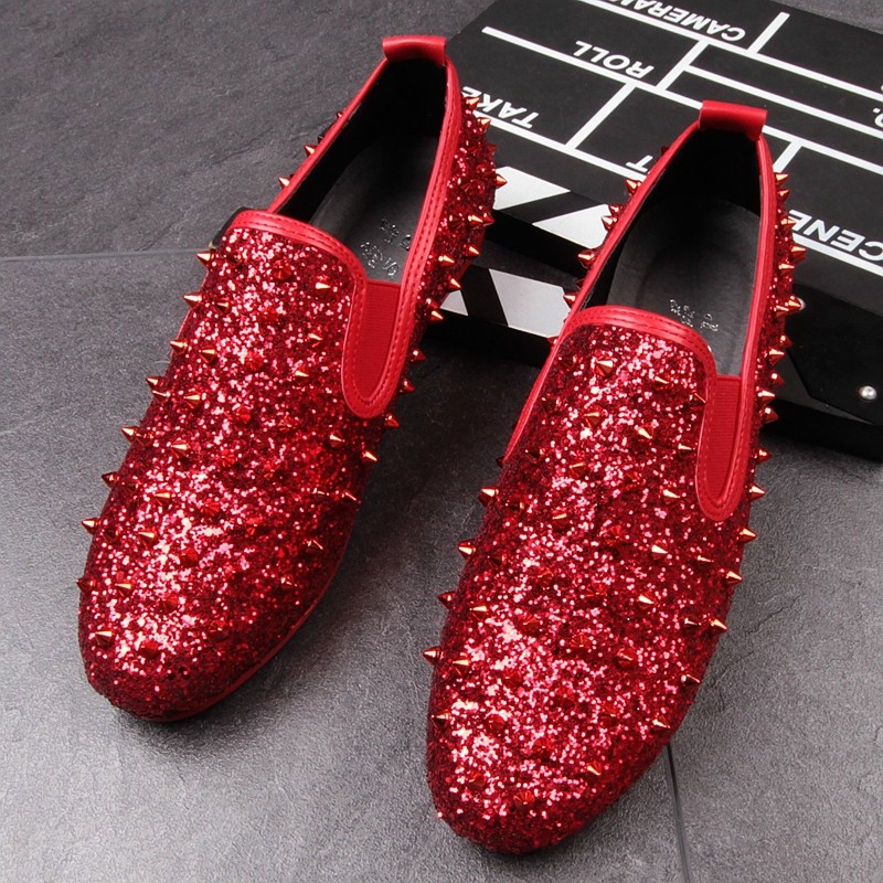 red loafers spikes