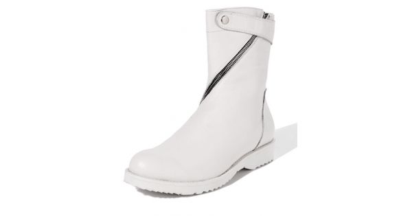 white leather mens boots