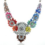 Rainbow Crystals Vintage Glamorous Bohemian Ethnic Necklace