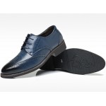 Blue Vintage Wingtip Lace Up Mens Oxfords Loafers Dapperman Dress Business Shoes Flats