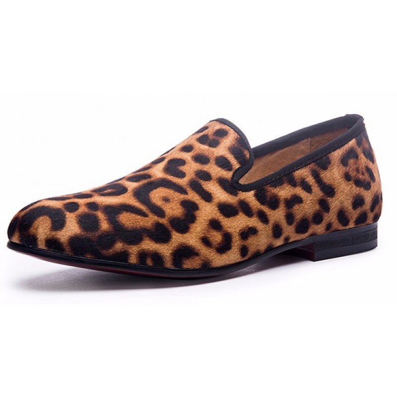 men's leopard loafers