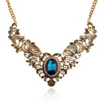 Silver Blue Gemstone Vintage Ethnic Antique Necklace