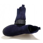 Blue Navy Suede Mens Chelsea Ankle Boots Shoes