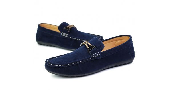 Suede Mens Casual Loafers Flats Shoes