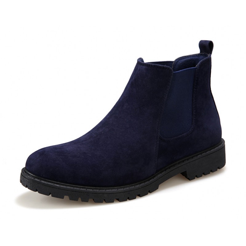 mens navy blue suede boots