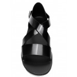 Black Cross Strap Fashion Mens Sneakers Gladiator Roman Sandals Shoes