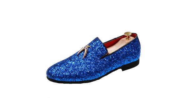 blue dress shoes