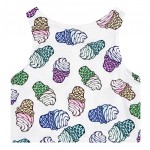White Colorful Ice-Cream Cones Sleeveless T Shirt Cami Tank Top