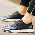 Black Camouflage Leather Lace Up Baroque Mens Oxfords Dress Shoes Sneakers