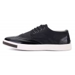 Black Camouflage Leather Lace Up Baroque Mens Oxfords Dress Shoes Sneakers
